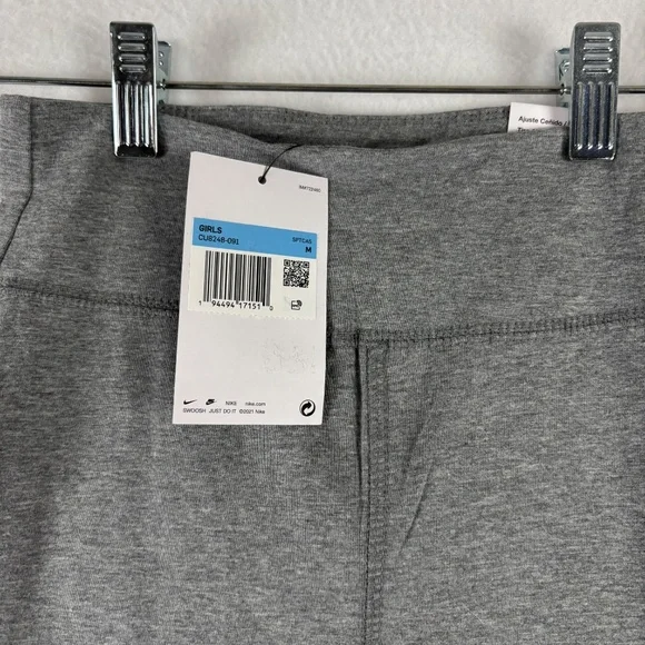 Nike, Leggings, Gray, Size M Girl's Tight Fit, High Rise, Full Length, NWT New - Picture 2 of 12